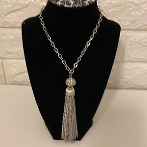 Chico’s silver necklace.